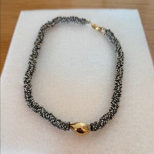 Michael Dawkins Silver Toggle Granulation Choker